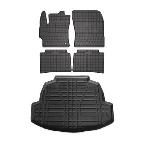 Toyota Corolla Floor-Trunk Mats - Omac - El-Toro & YPS - Black - 2019